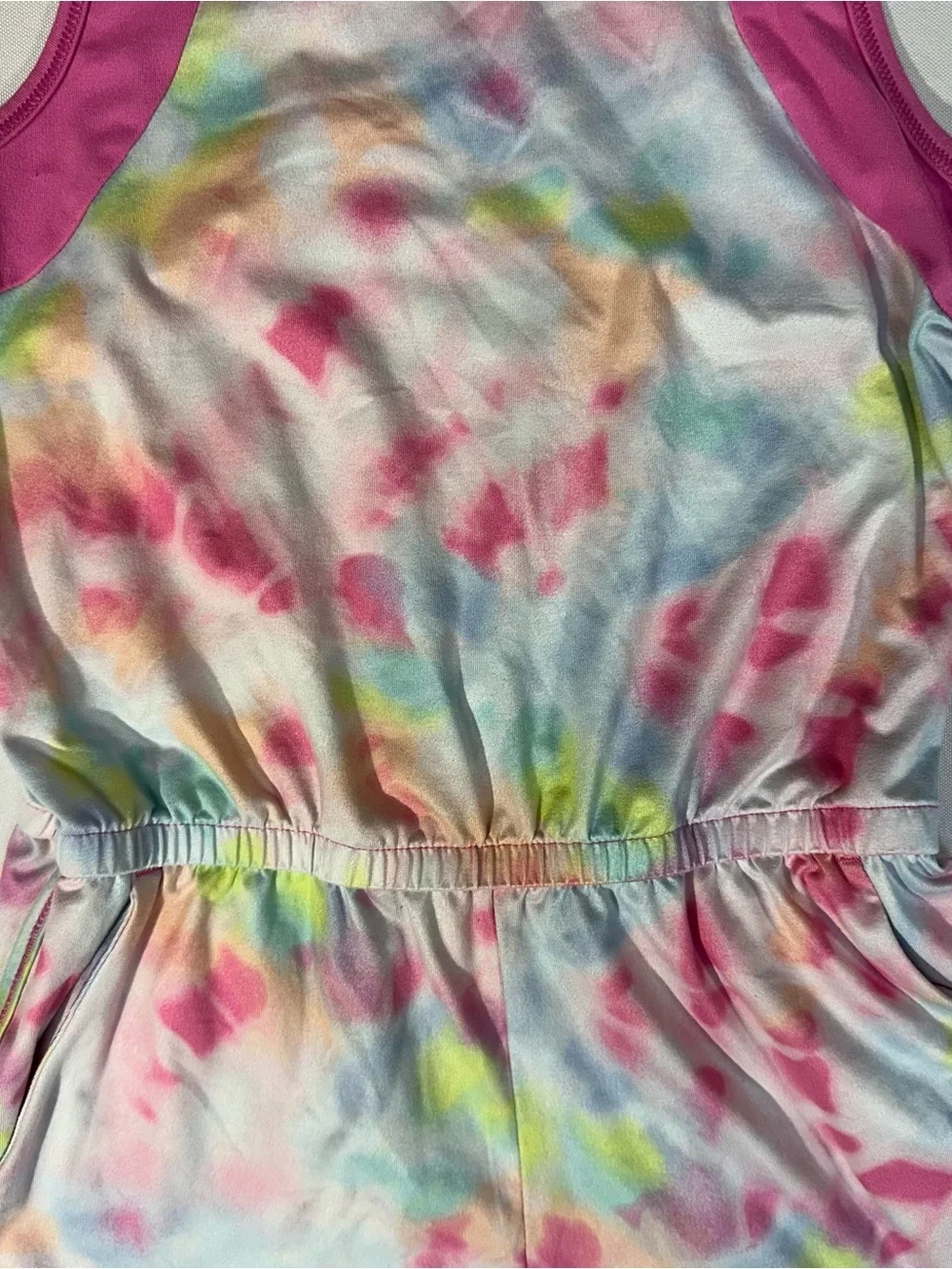 Jumping Beans Girls Size 8 Tie Dye Active Romper Pink Athletic